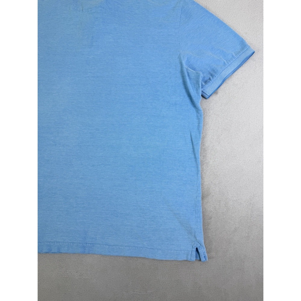 Chaps Pique Polo Shirt Mens XL Blue Short Sleeve Classic Casual Cotton - Picture 14 of 16